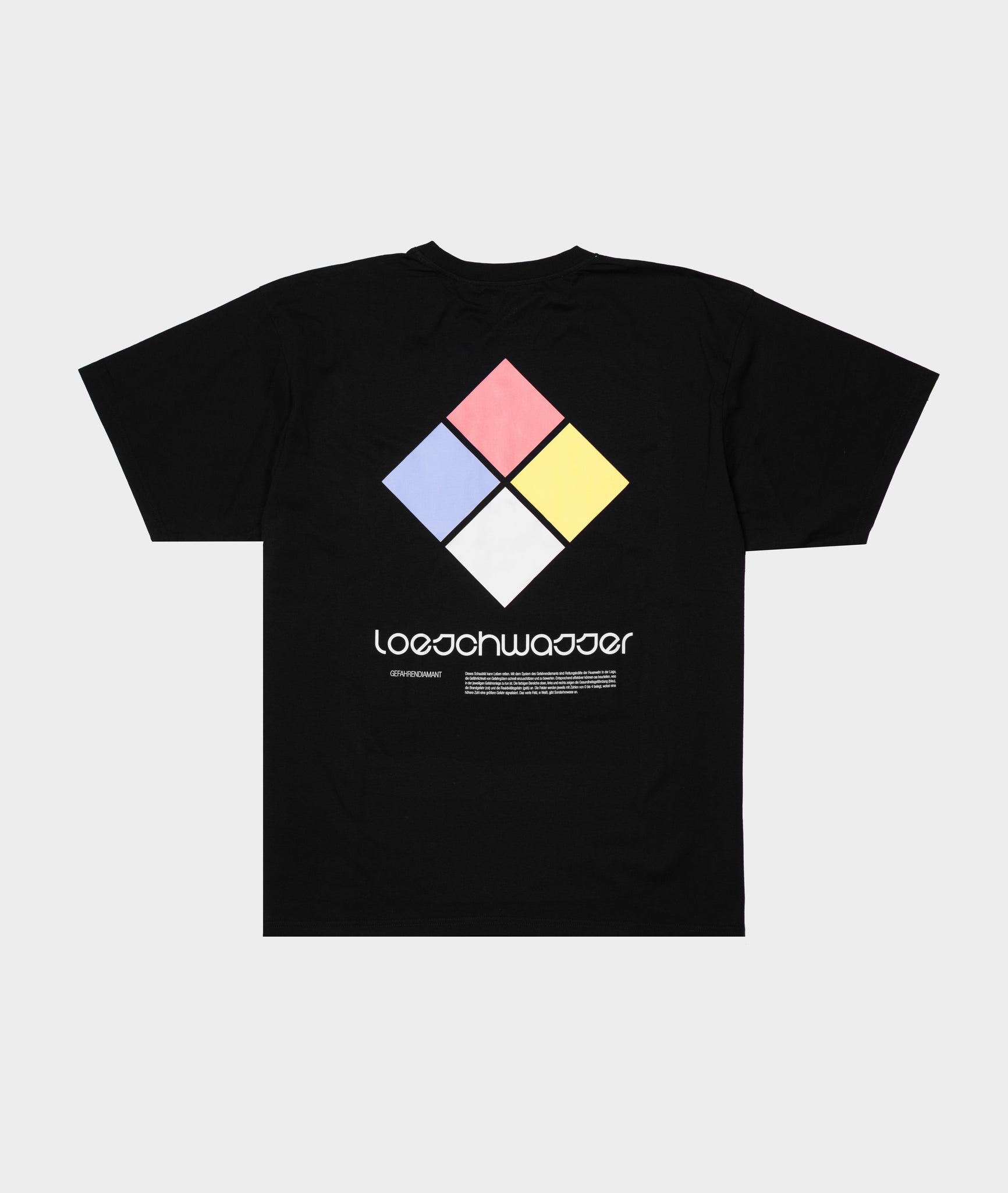 T-Shirt Gefahrendiamant - Unisex Schwarz